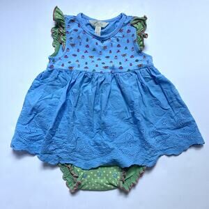 Matilda Jane Blue Eyelet Dress One Piece Bodysuit